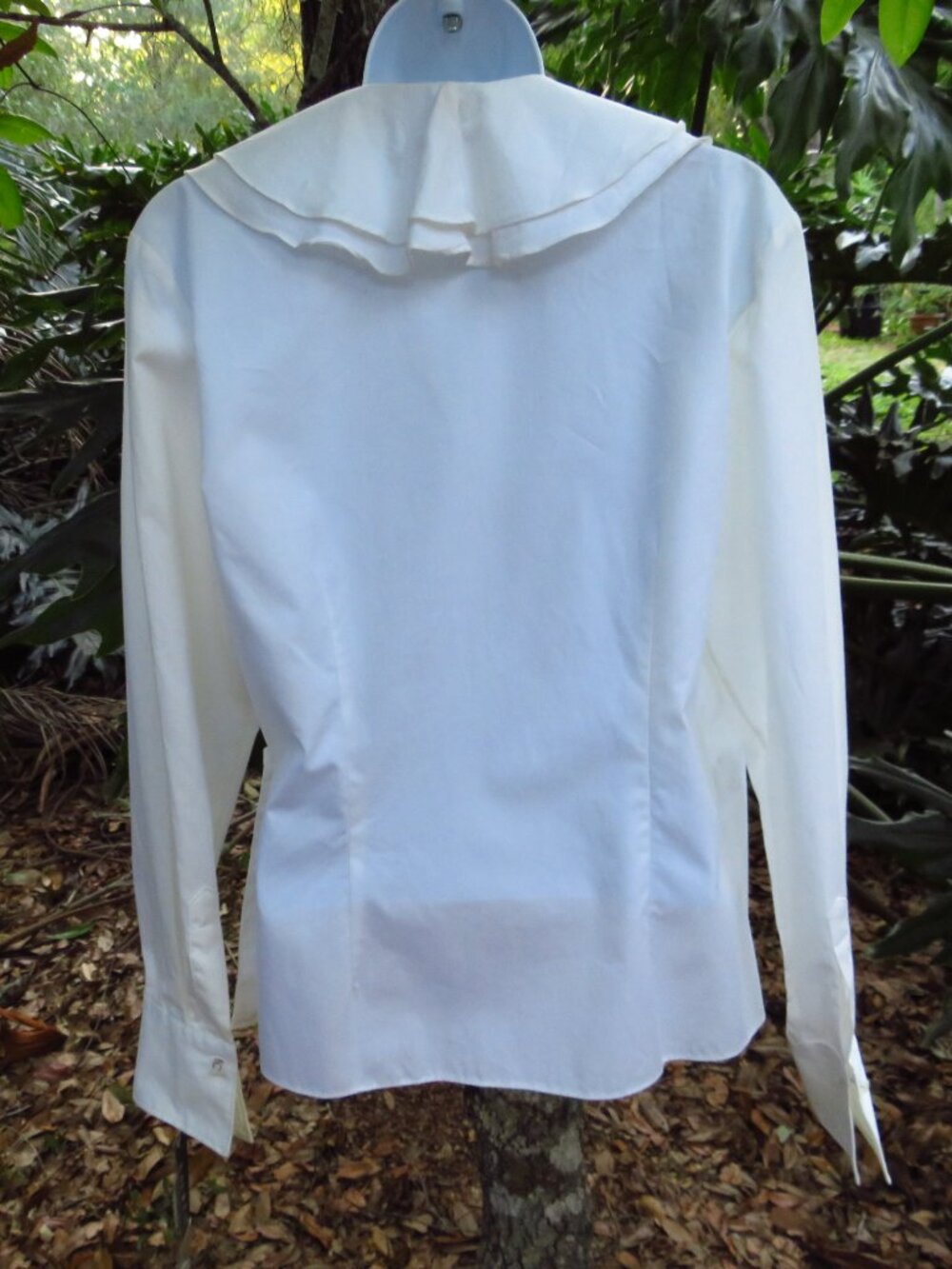 Ralph Lauren Womens Large Double ruffled collar Shirt - Picture 7 of 15